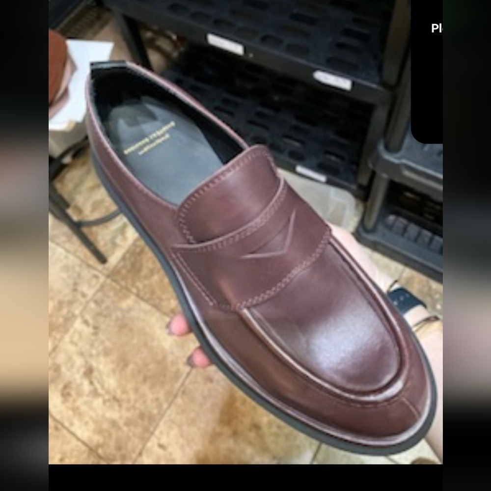 nib Officine Creative Dark Brown Leather Slip-Ons